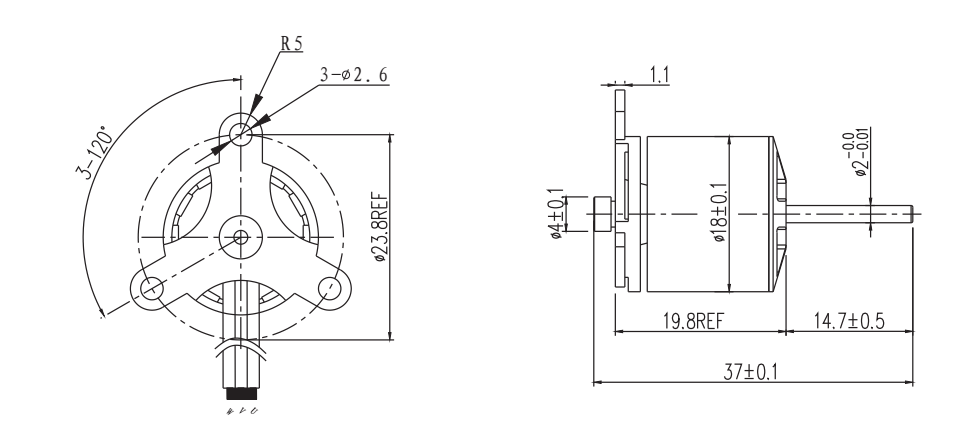 OT-EM1819无刷机电|健身东西机电|无人机机电|直流无刷机电-万至达机电