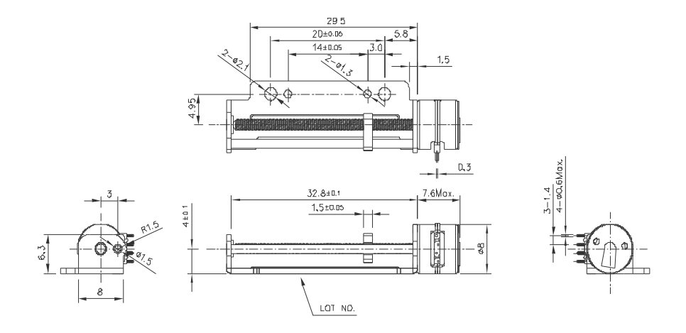 OT-SM08L-022步进机电_数码摄像机机电_监控装备马达_丝杆马达-万至达机电