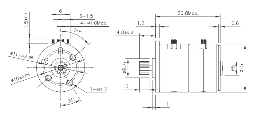 OT-SM15P-290步进机电|微型打印机机电|医疗装备机电|洁牙器机电-万至达机电