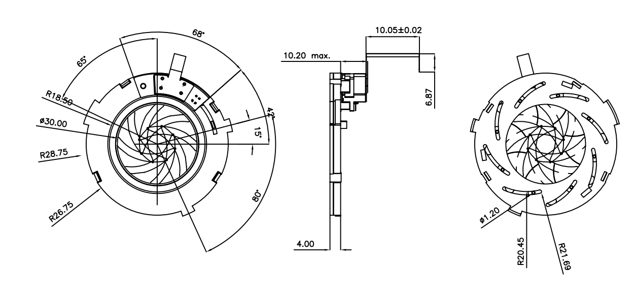 OT-IRIS30-002光圈马达_光圈机电_镜头机电_PM型步进机电-万至达机电