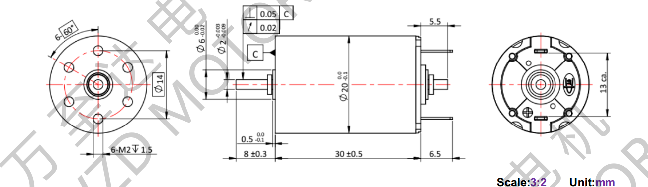OT-CM2030石墨刷空心杯机电-万至达机电