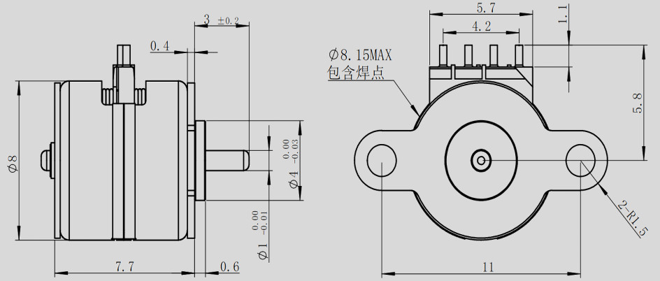 8mm微型步进机电_光学变焦镜头机电-万至达机电